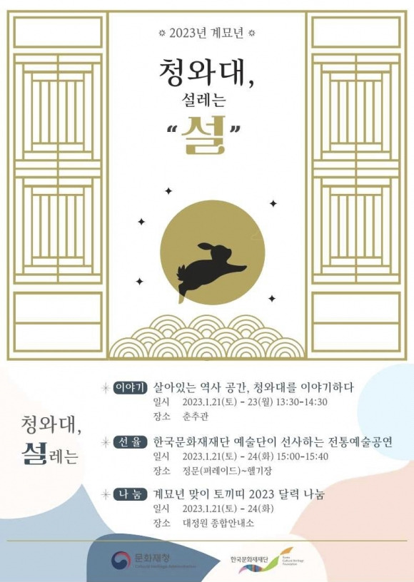 청와대, 설레는 설 맞이 행사  문화재청 제공