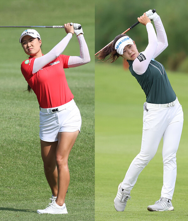 미국여자프로골프(LPGA) 투어 멤버 이민지 프로, 한국여자프로골프(KLPGA) 투어 간판 선수 박민지 프로. 사진제공=KLPGA