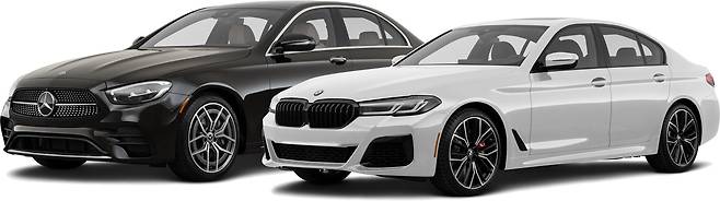 이마트24에서 설 명절 선물로 내놓은 벤츠 E클래스와 BMW 5시리즈. /이마트24