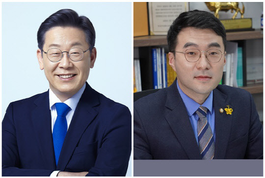 이재명(왼쪽) 더불어민주당 대표와 김남국 민주당 의원. <민주당, 김남국 의원실 제공>