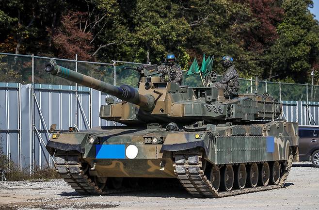 육군 K2 전차가 훈련을 앞두고 대기하고 있다. 세계일보 자료사진