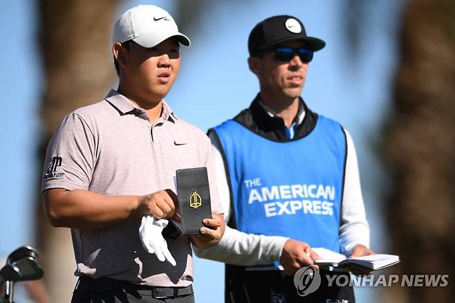 김주형(왼쪽) [로이터=연합뉴스] Mandatory Credit: Orlando Ramirez-USA TODAY Sports