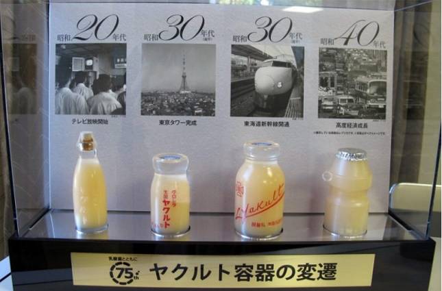 시대별 야쿠르트 병 디자인 변천사 / 사진=야쿠르트 호주 홈페이지