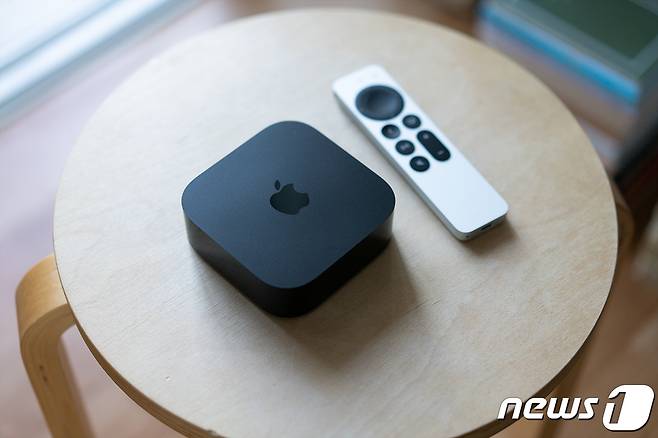 애플TV 4K 3세대. 사과 로고 옆에 'tv' 음각이 빠졌다. 2023.1.22/뉴스1 ⓒ News1 이기범 기자