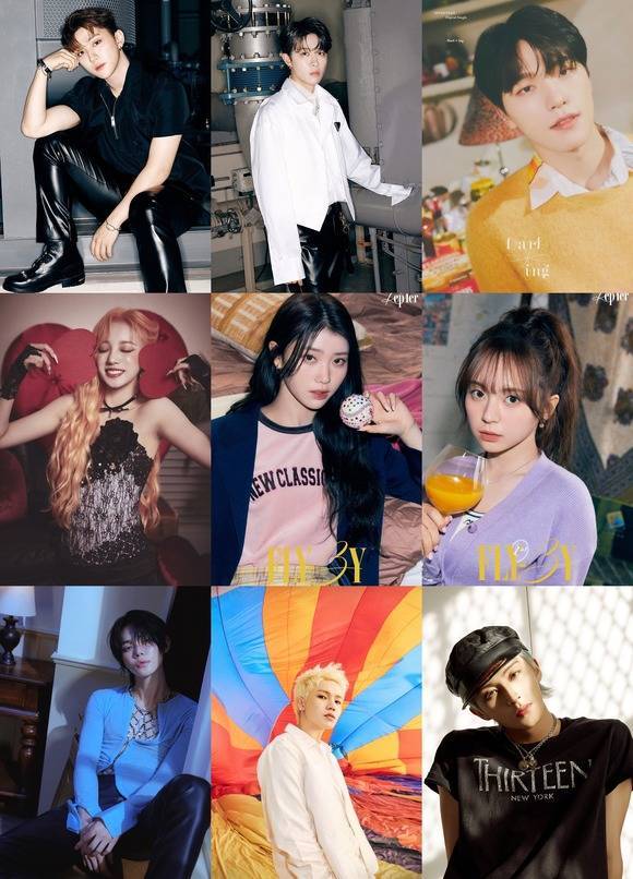 골든차일드 홍주찬, 김동현, 세븐틴 디노(위 왼쪽부터). (여자)아이들 우기, 케플러 샤오팅, 마시로(가운데 왼쪽부터), 투모로우바이투게더 연준, 트레저 최현석, NCT 마크(아래 왼쪽부터) /각 소속사 제공