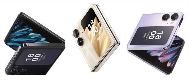 중국 오포의 클램 쉘 폴더블 스마트폰 신제품 파인드 N2 플립. 출처 = 오포