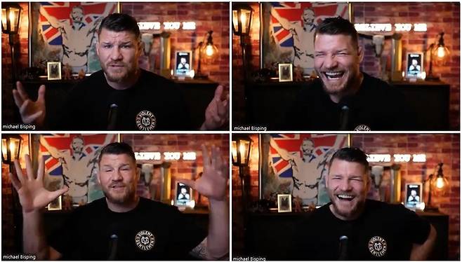 세계일보와 인터뷰하고 있는&nbsp;마이클 비스핑. 인터뷰 장면 캡처