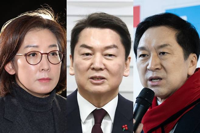 국민의힘 3·8 전당대회는 나경원 전 의원(왼쪽부터)과 안철수·김기현 의원 간 3파전으로 치러질 것으로 예상된다. ⓒ 시사저널