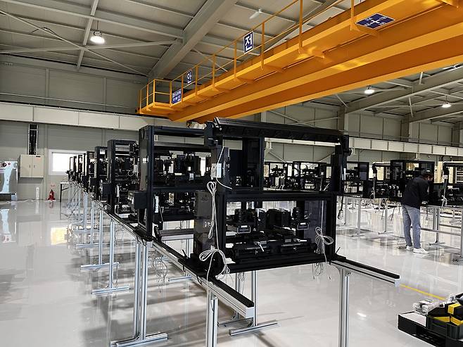 2차전지 검사장비를 생산하는 엔시스 아산 공장 모습./연선옥 기자