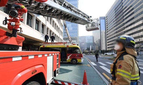 서울 종로소방서에서 소방관들이 자체 훈련을 하고 있다. 세계일보 자료사진