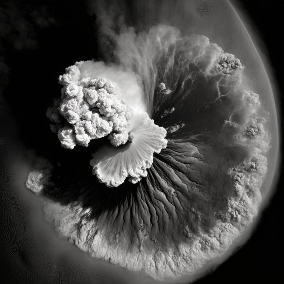 통가의 해저 화산(통가-훙가 하파이)이 지난해 1월 15일 분출하는 모습이 인공위성에 잡혔다. [유럽우주국(ESA)]