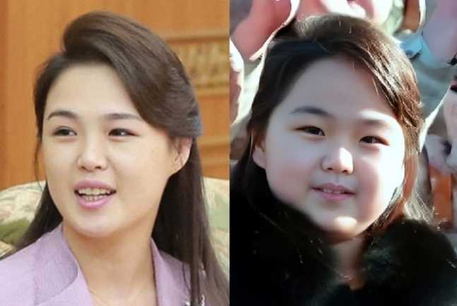 리설주(왼쪽)와 그의 딸인 김주애 [사진출처=연합뉴스]