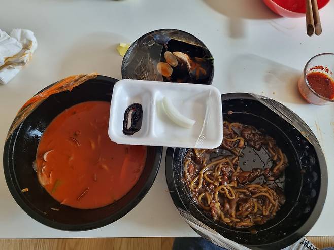 짜장면, 짬뽕 배달 사진[독자 제공]