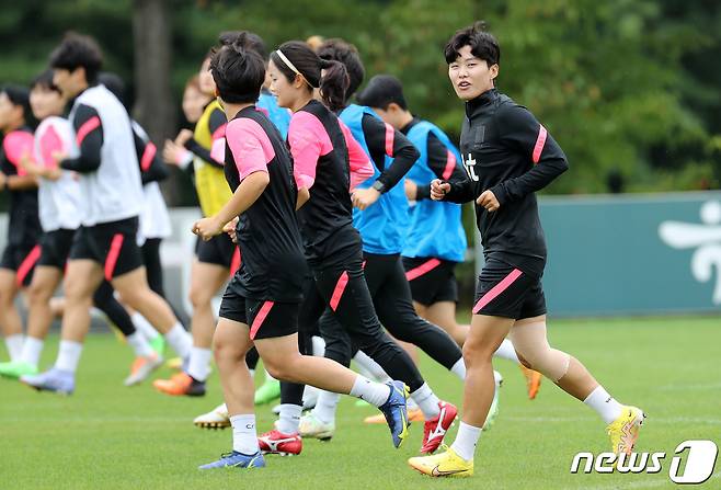 한국 여자축구대표팀의 간판 지소연. /뉴스1 ⓒ News1 이동해 기자