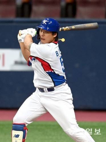 2023 WBC 한국 대표팀에 승선한 강백호는 국제대회에서 명예회복을 노린다.   동아일보 DB