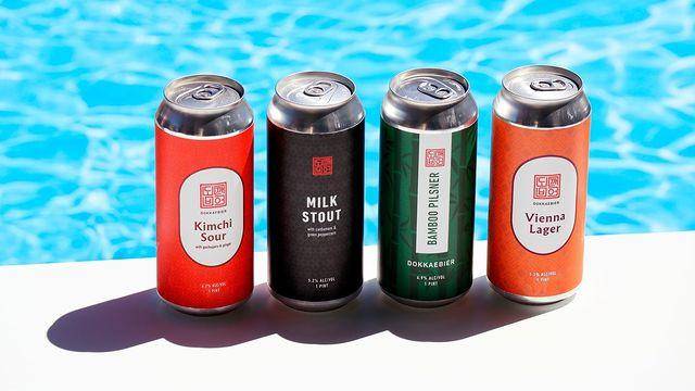 수제맥주 스타트업 도깨비어의 맥주들. 제품 포장지에 한국 전통 문양을 새겨 넣은 것이 특징이다. 도깨비어 제공
