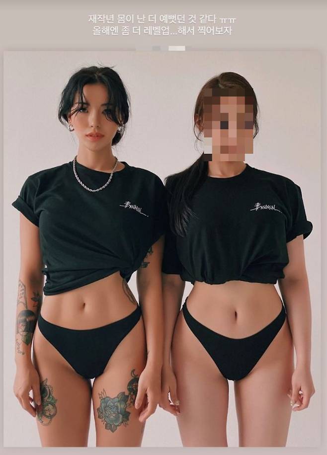'165cm-60kg' 전다빈, 속옷만 입고 완벽한 바디프로필 '위엄'
