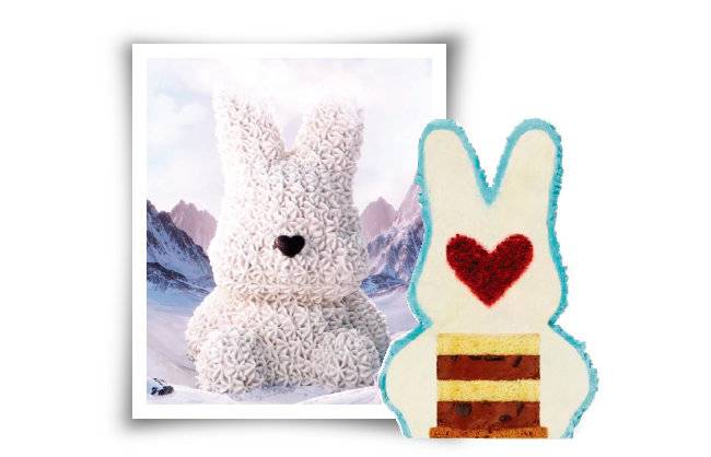 누데이크가 신년을 맞아 내놓은 토끼 모양 케이크. [누데이크 제공]