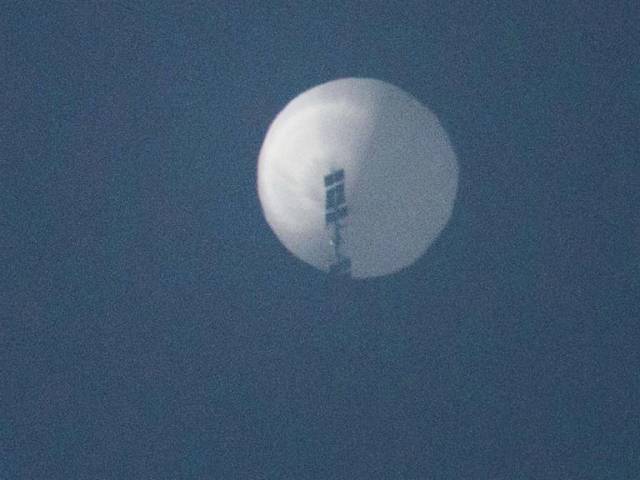 ▲미국 상공에서 발견된 중국 감시용 거대 풍선. ⓒABC뉴스 화면 갈무리