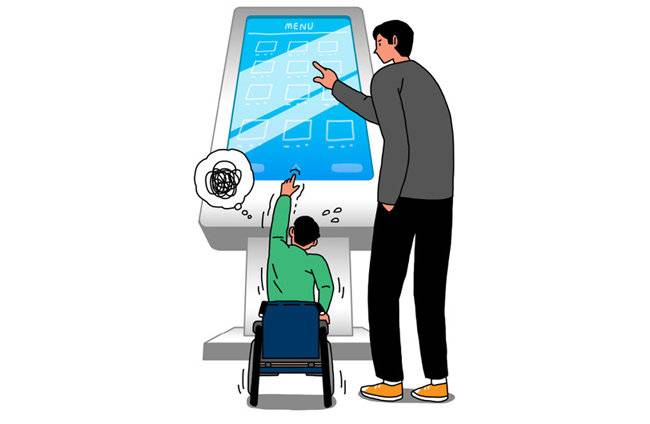 비대면 주문을 위해 도입한 키오스크는 시각장애인에게 또다른 장애가 되고 있다. [Gettyimage]