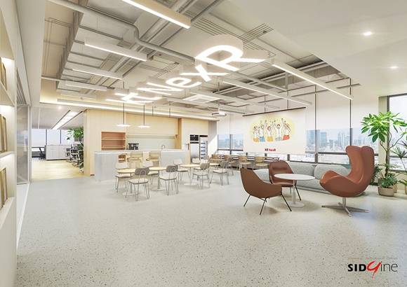 사진은 KT넥스알 서울 송파구 잠실 신사옥 라운지. /사진제공=시드나인