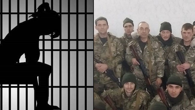 러시아 케메로보주 소재 제29 교도소 출신 형벌부대원들의 모습. / 2022년 11월 예브게니 프리고진이 게시한 영상의 스크린샷