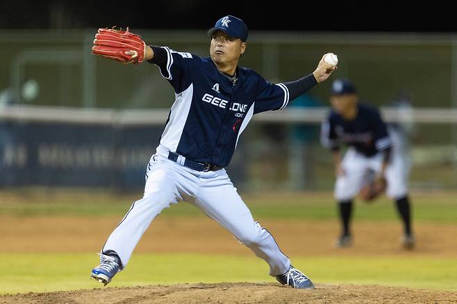 4년 만에 현역으로 복귀한 구대성.(질롱코리아 제공)
