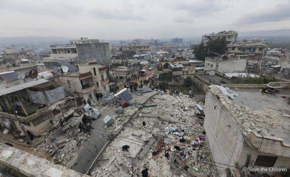 시리아 북서부, 지진피해 현장 /사진=세이브더칠드런