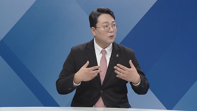 ▲KBC여의도초대석에 출연한 천하람 국민의힘 당 대표 후보