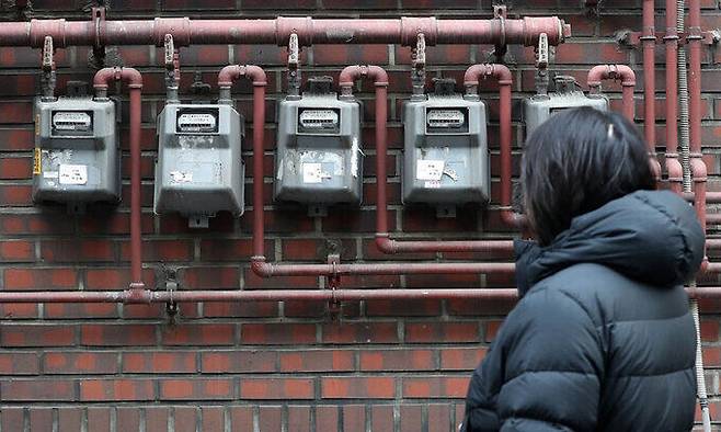 지난 5일 서울 중구의 한 주택가에 가스계량기가 설치돼있다. 뉴스1
