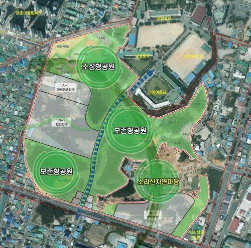익산 소라공원 개발 계획도  [익산시 제공·재판매 및 DB 금지]