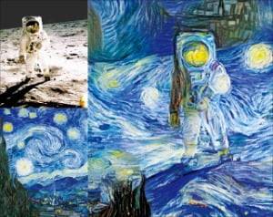 AI 모델을 이용해 유명 화가 빈센트 반 고흐의 기법을 모작한 이미지.