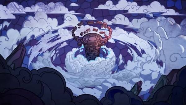 오디움으로 가는 탑 '카로테'의 모습&nbsp;