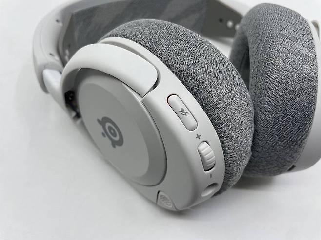 본체에 붙어 있는 음소거와 볼륨 조절 기능