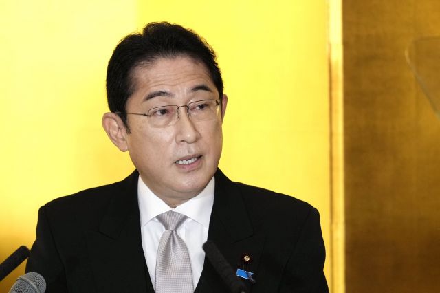 기시다 후미오 일본 총리가 지난 4일 미에현 이세시에서 신년 기자회견을 하고 있다. 교도연합뉴스