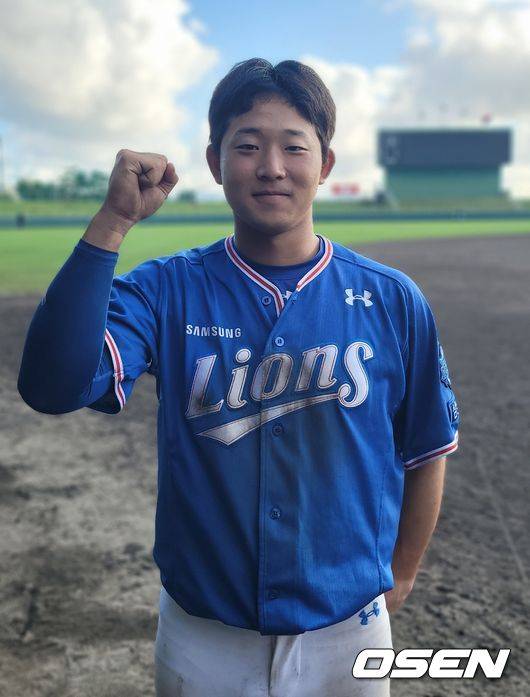 [OSEN=차탄, 손찬익 기자] 12일 주니치 드래건스와의 연습 경기에서 멀티히트를 달성한 삼성 슬러거 기대주 조민성. /what@osen.co.kr