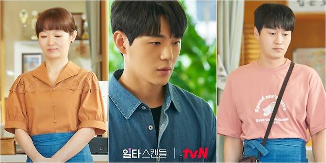 케이블채널 tvN 주말극 ‘일타스캔들’에 감칠맛을 내는 배우 이봉련, 신재하, 오의식(왼쪽부터), 사진제공|tvN