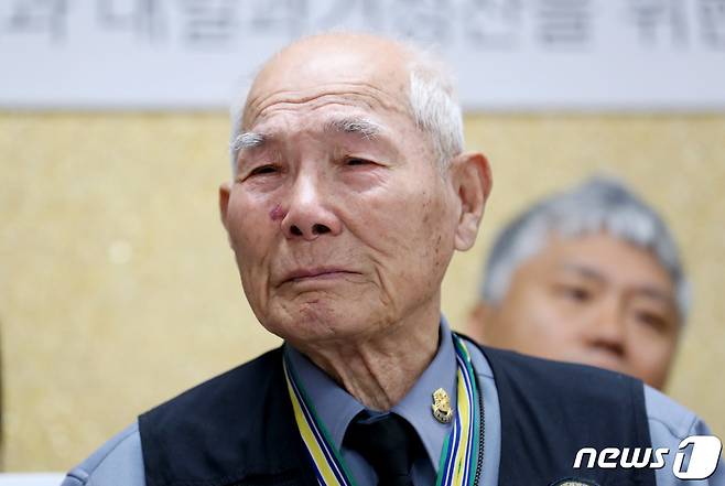 강제동원 피해자 이춘식 옹. ⓒ News1 이재명 기자