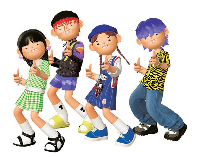 메타버스 앱 ‘본디(Bondee)’ 아바타들이 춤을 추는 모습.  본디 제공