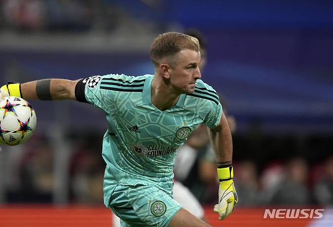 [라이프치히=AP/뉴시스]셀틱 골키퍼 조 하트 . 2022.10.05.