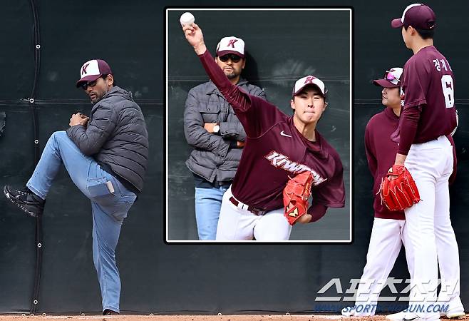 열정적인 박찬호 선생님이 원석 장재영을 다이아몬드로 다듬기 위해 나섰다. 애리조나(미국)=정재근 기자