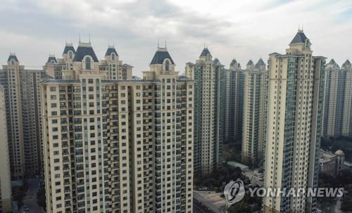 중국 부동산 개발업체 헝다의 장쑤성 아파트 건설 현장 [AFP 연합뉴스 자료사진]