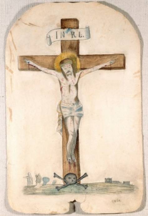 알폰스 무하, 십자가(예수의 십자가· 무하의 8세 때 작품) [Mucha Foundation]