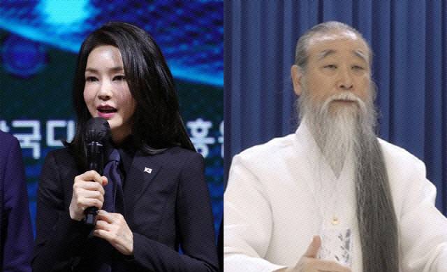 ▲ 김건희 여사와 역술인 ‘천공’