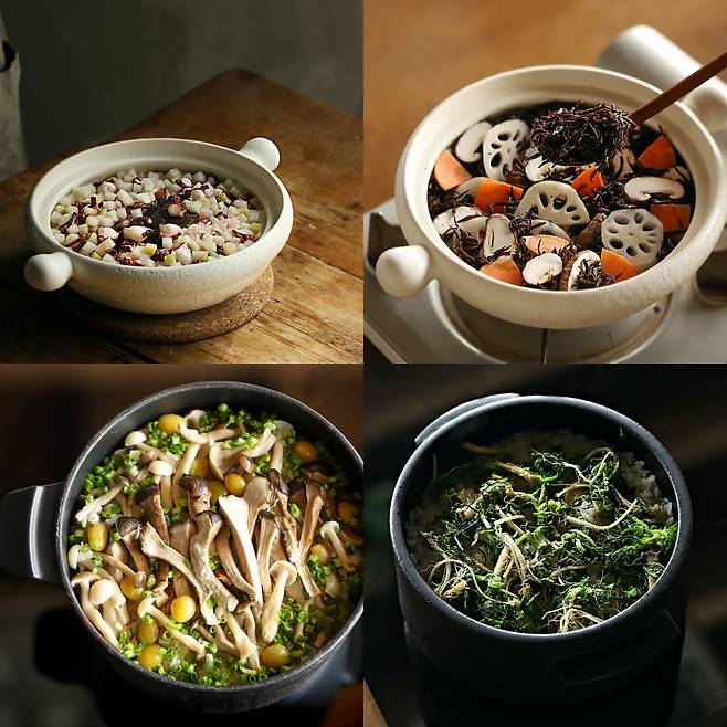 다양한 식재료를 올린 솥밥, [우리의 식탁 제공]