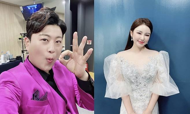 '트롯남매' 가수 김호중과 가수 송가인이 '미스터트롯2' 결승전에서 듀엣 무대를 선보일 예정이다. 사진은 김호중(왼쪽)과 송가인. /사진=김호중, 송가인 인스타그램