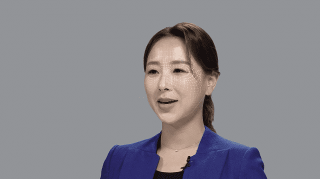 이스트소프트가 만든 'AI 휴먼'(실제 인물인 박은보 아나운서를 딥러닝으로 복제한 것이다)