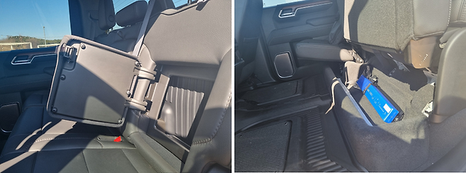 2열에 숨겨진 히든 수납공간들.ⓒ데일리안 편은지 기자