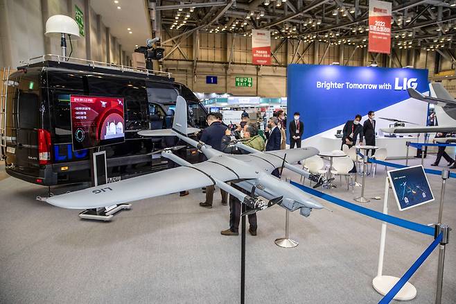 LIG넥스원이 개발 중인 소형 정찰타격 복합형 드론./LIG넥스원 제공
