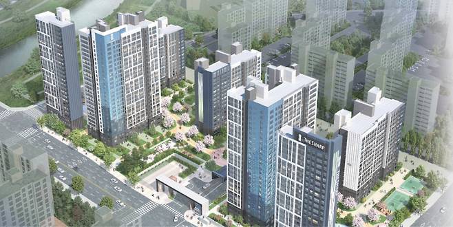 경기 성남시 분당구 구미동 무지개마을4단지의 리모델링 후 조감도. 무지개마을4단지 조합 제공